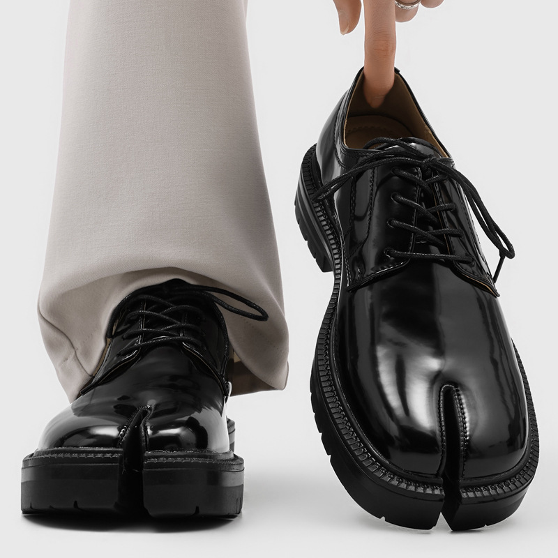 Men'S Luxury Formal Wear - Luksusowe buty derby z dzielonym palcem,