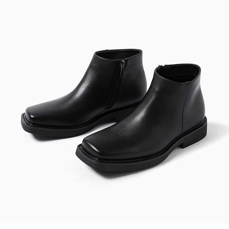 Men'S Luxury Formal Wear - Luksusowa moda Czarne męskie skórzane buty