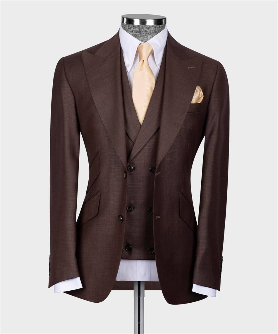 Men Formal Wear Pants - Garnitur męski szyty na miarę, 3-częściowy:
