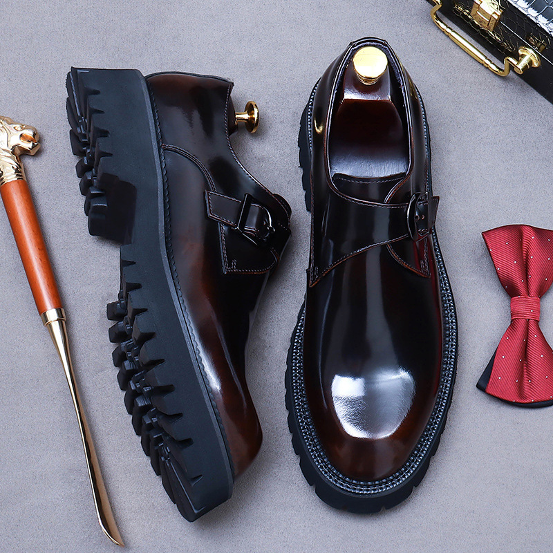 Men'S Luxury Formal Wear - Platforma Męskie buty wizytowe z prawdziwej