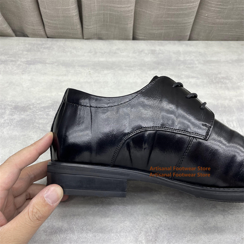 Męskie czarne skórzane oksford – Formal Men Daily Wear Shoes recenzja i cena