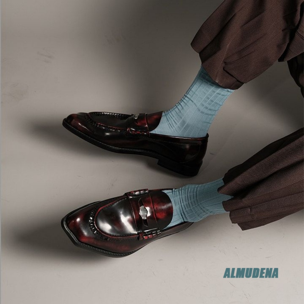 Modne męskie mokasyny z kwadra – Formal Men Daily Wear Shoes recenzja i cena