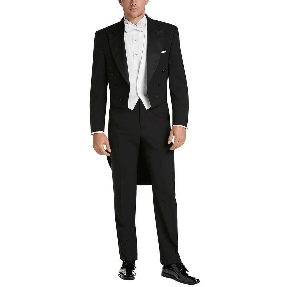 Męski garnitur satynowy z klap – Men Formal Wear Pants recenzja i cena