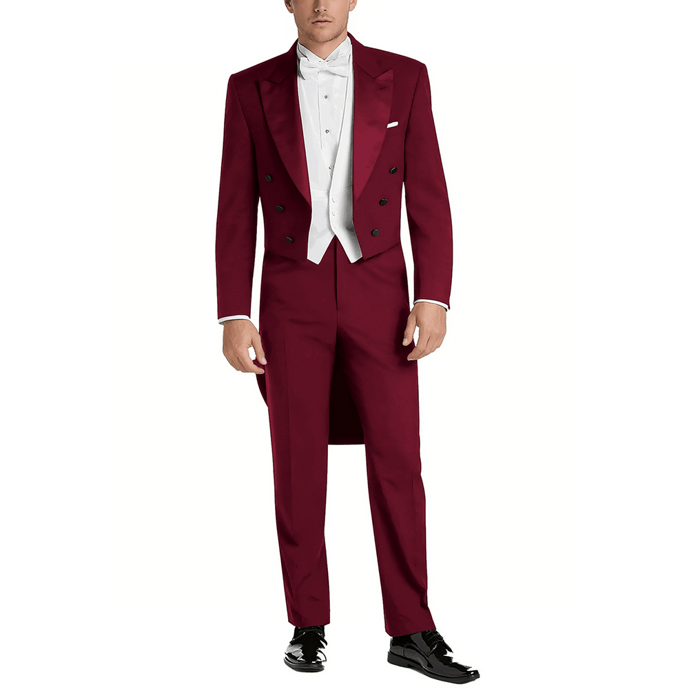 Męski garnitur satynowy z klap – Men Formal Wear Pants recenzja i cena