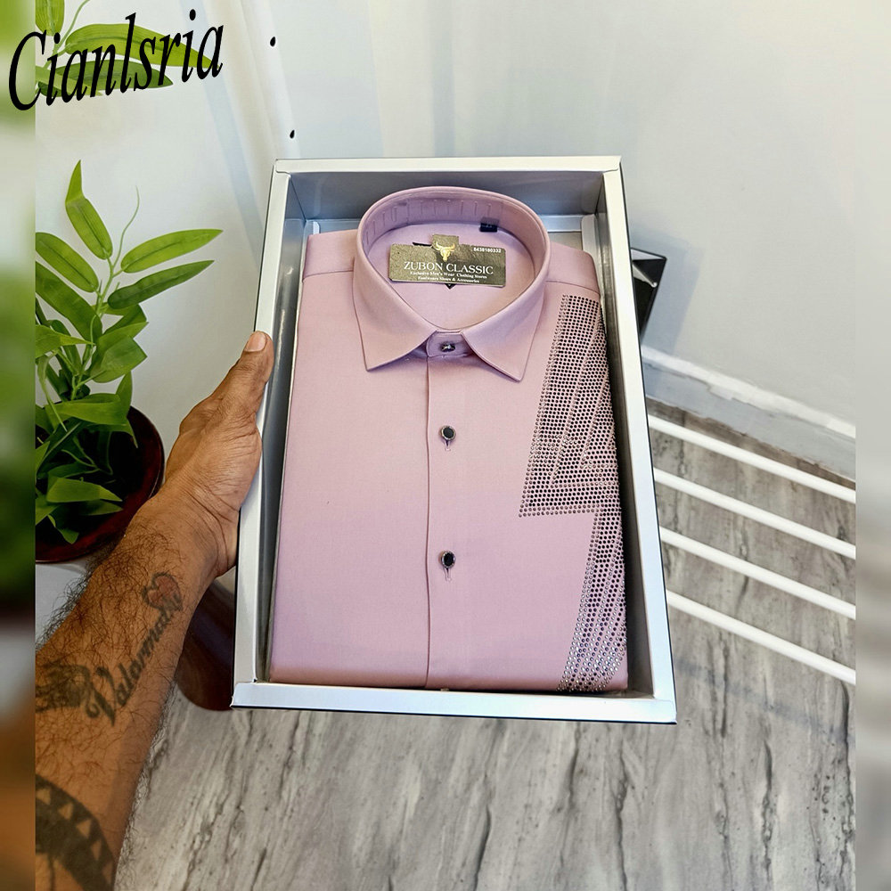Męska luksusowa koszula z dług – Men Formal Party Wear Shirt recenzja i cena