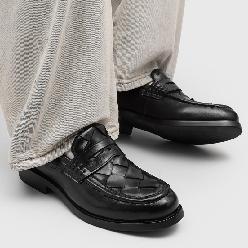 Męskie ręcznie robione tkane m – Formal Men Daily Wear Shoes recenzja i cena