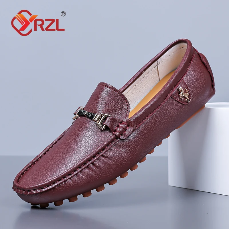 YRZL Loafers Men Shoes PU Leat – Men'S Luxury Formal Wear Brands recenzja i cena