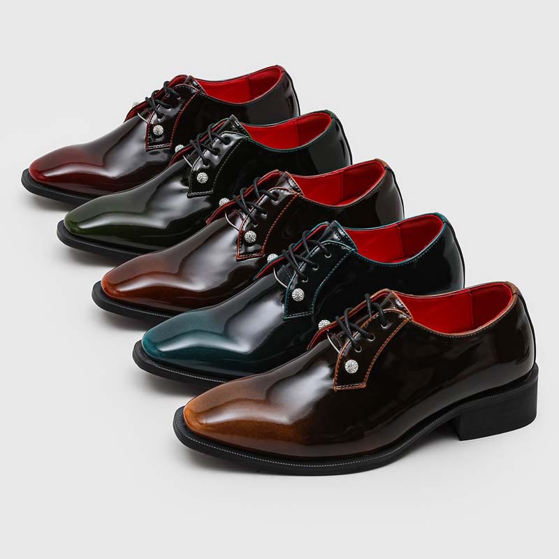 Luksusowe derby ze skóry lakie – Men'S Luxury Formal Wear recenzja i cena