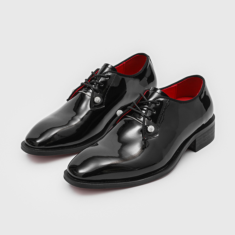Luksusowe derby ze skóry lakie – Men'S Luxury Formal Wear recenzja i cena