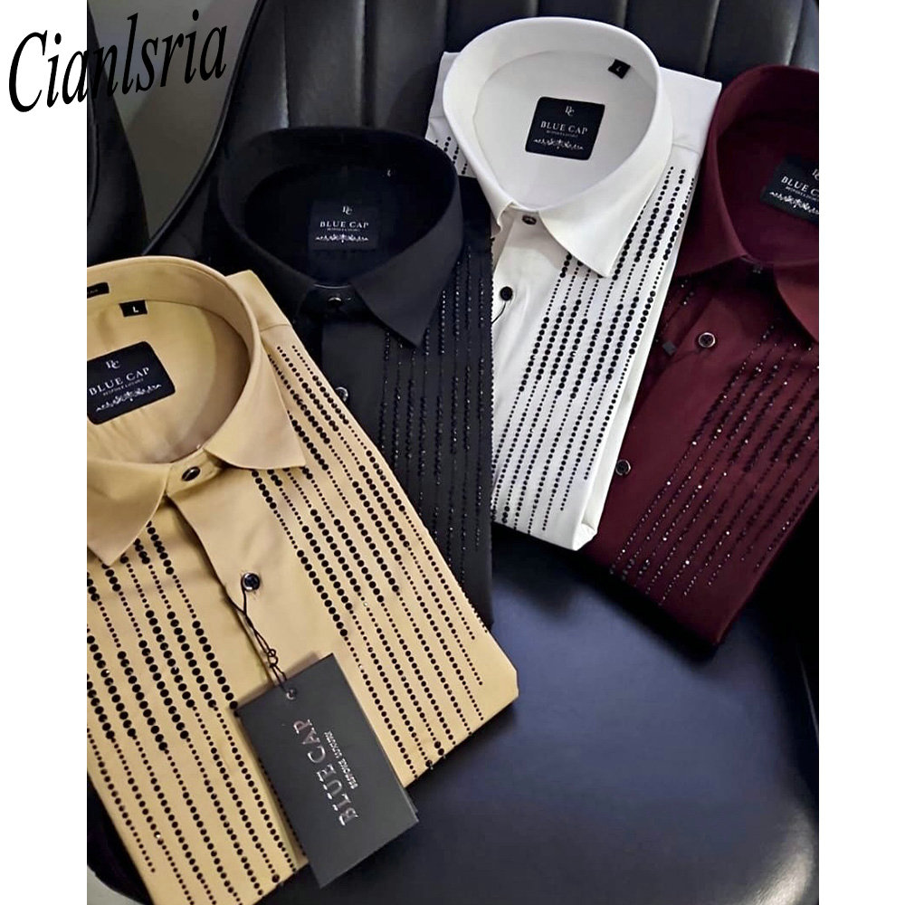 Męska luksusowa koszula z dług – Men Formal Party Wear Shirt recenzja i cena