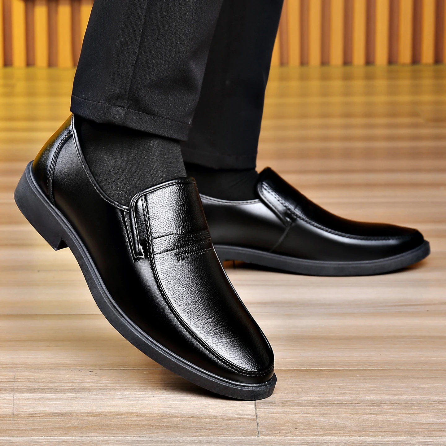 Męskie wsuwane skórzane buty b – Formal Men Daily Wear Shoes recenzja i cena