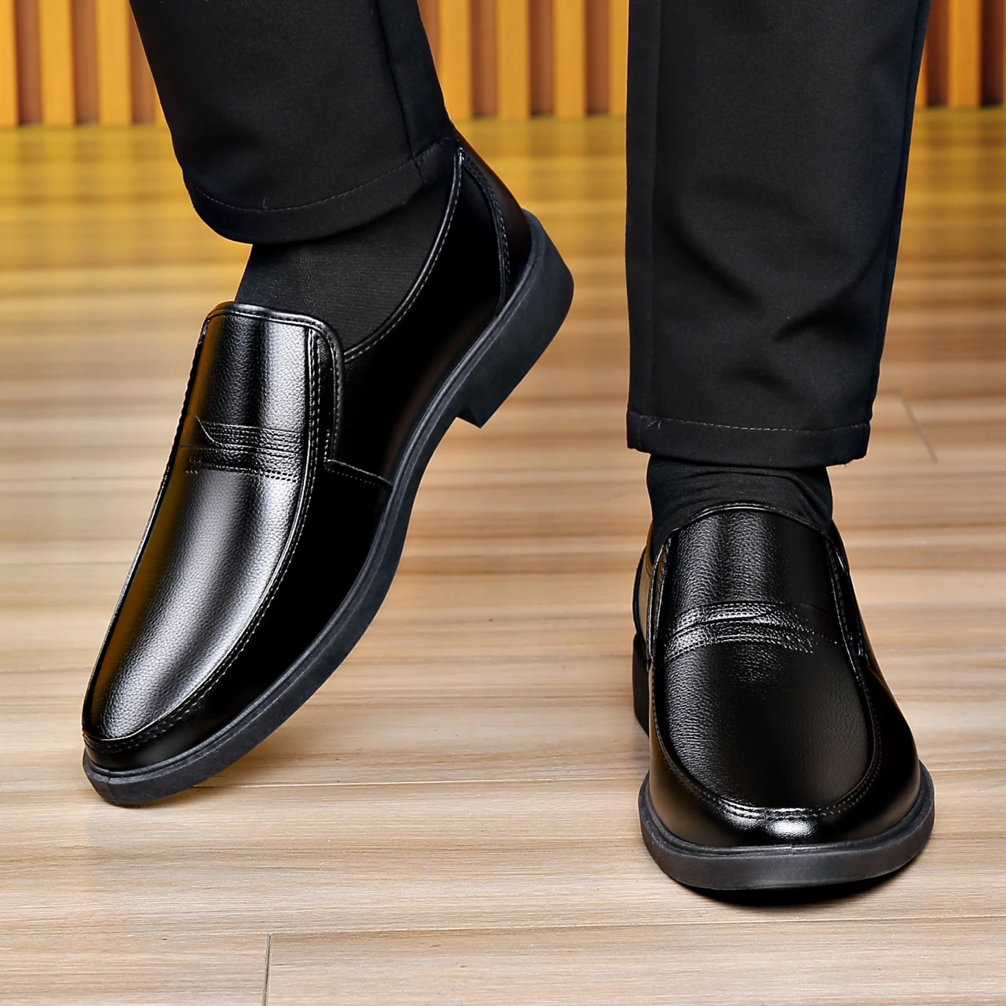 Męskie wsuwane skórzane buty b – Formal Men Daily Wear Shoes recenzja i cena