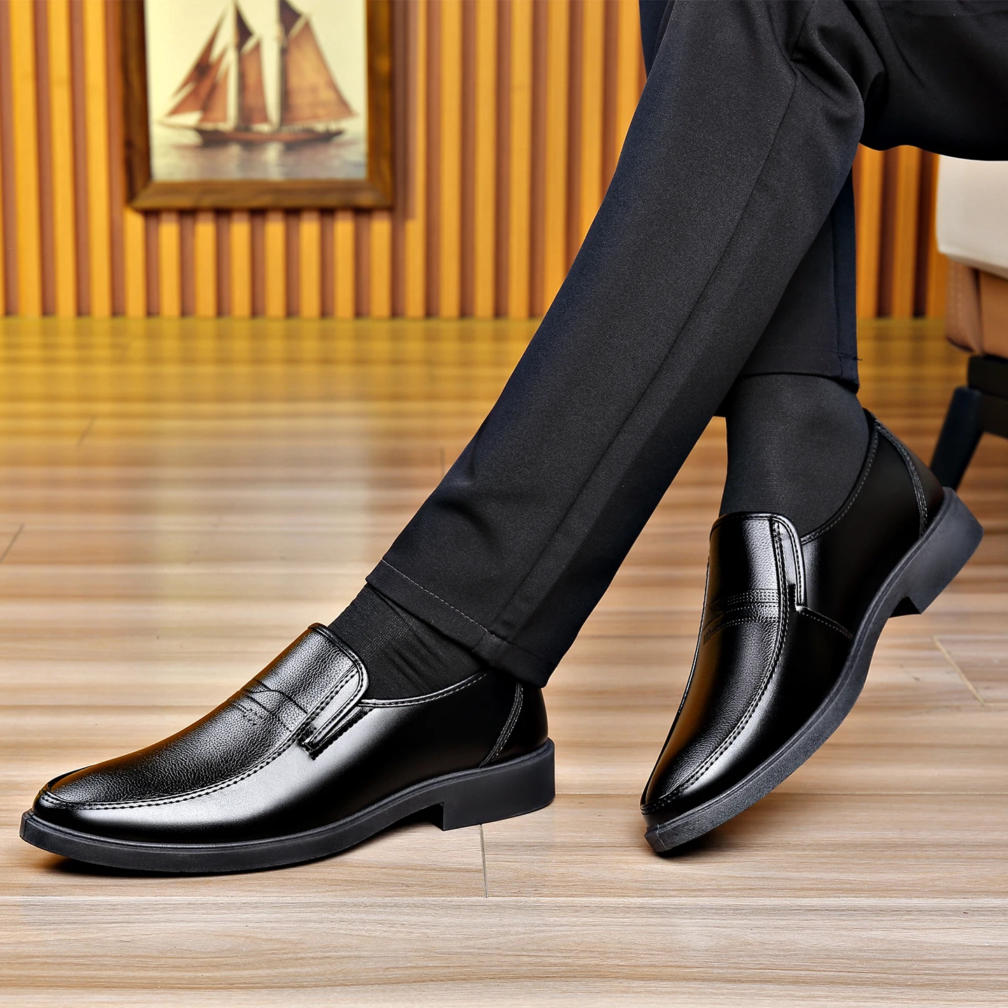 Męskie wsuwane skórzane buty b – Formal Men Daily Wear Shoes recenzja i cena