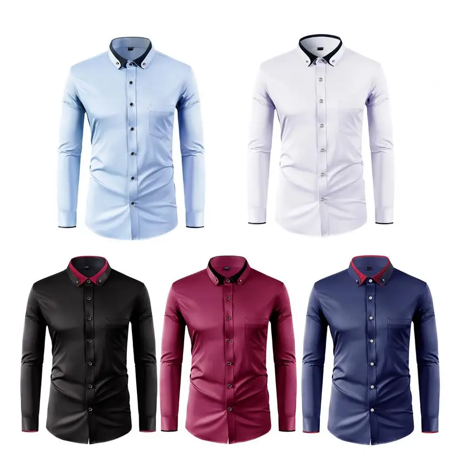 Nowa męska koszula modna, eleg – Men Formal Party Wear Shirt recenzja i cena