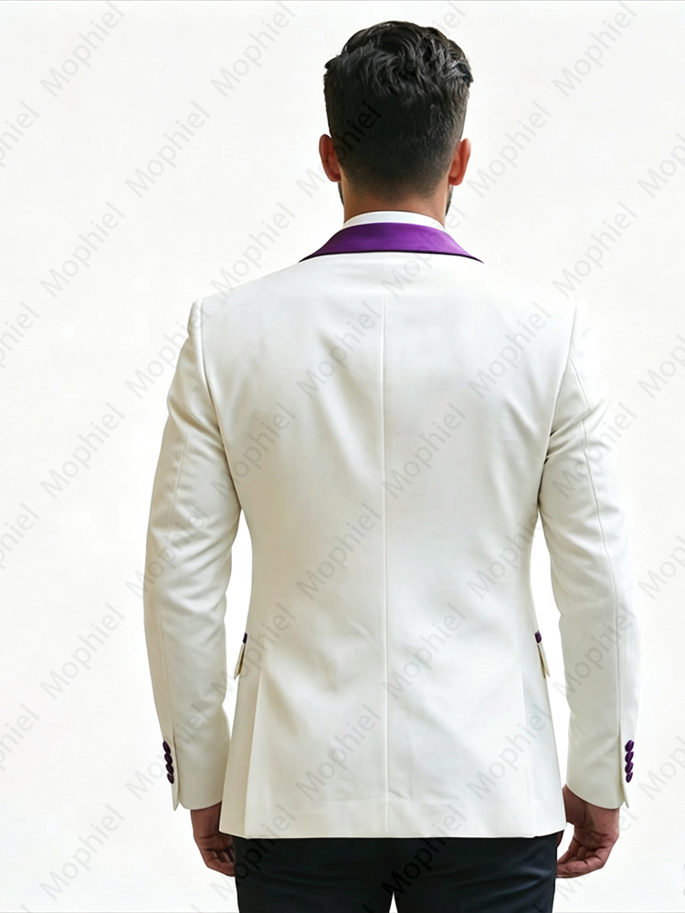 Białe garnitury męskie, 3-częś – Men Formal Wear Pants recenzja i cena