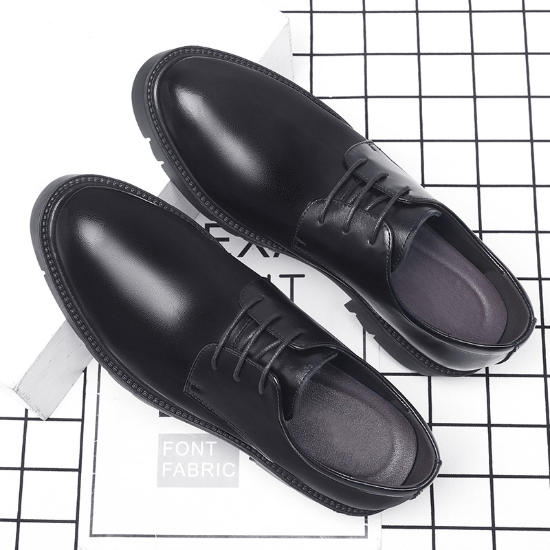 Męskie czarne skórzane sznurow – Formal Men Daily Wear Shoes recenzja i cena
