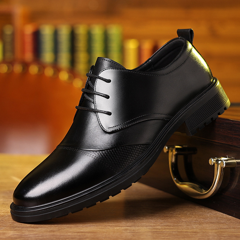 Męskie czarne oksfordy ze skór – Formal Men Daily Wear Shoes recenzja i cena