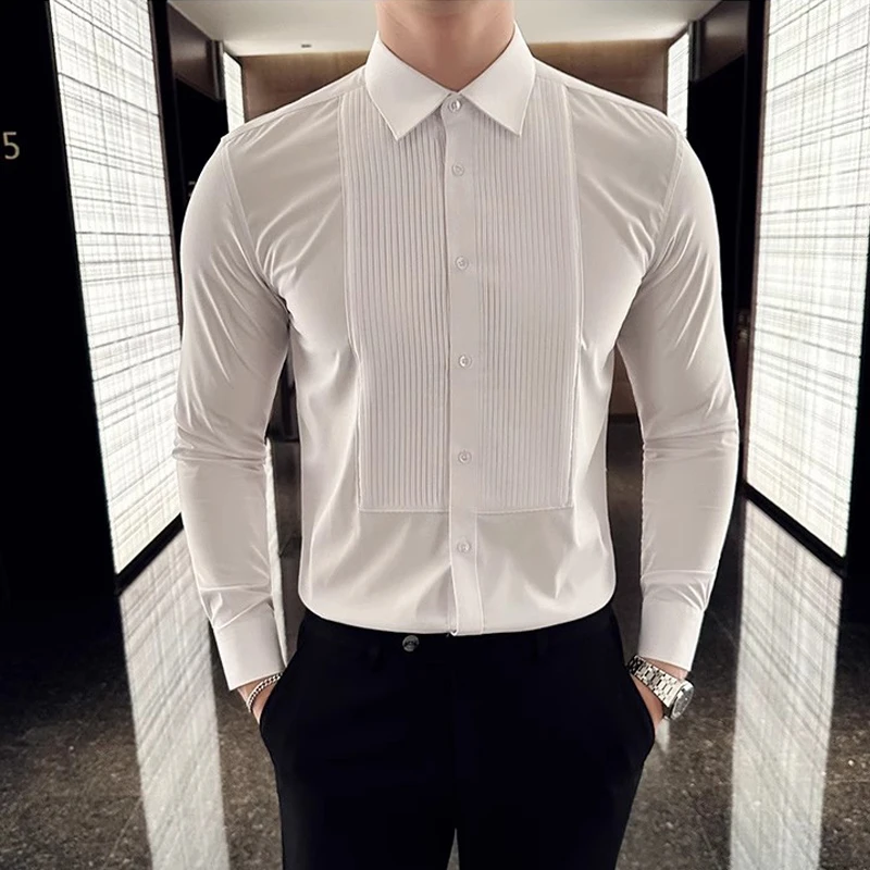Ślub Impreza Nosić Koszule Męs – Men Formal Party Wear Shirt recenzja i cena